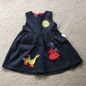 NWT matching denim dresses with matching hat